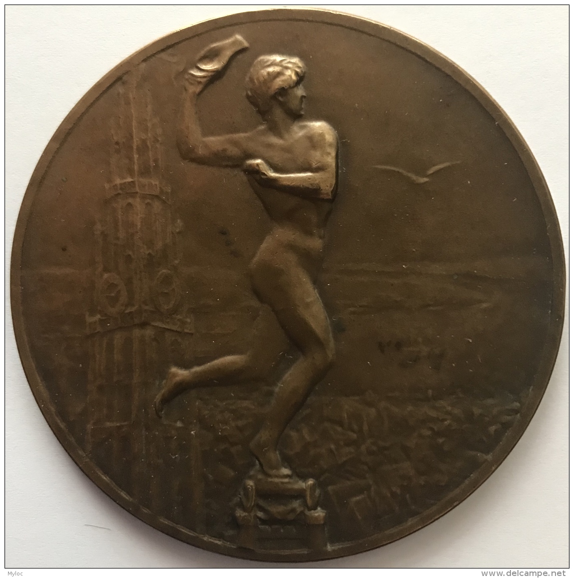 Médaille Bronze. C. Peeters. Parquets Brabo 1936-1961. 70 Mm - 103gr - Adel