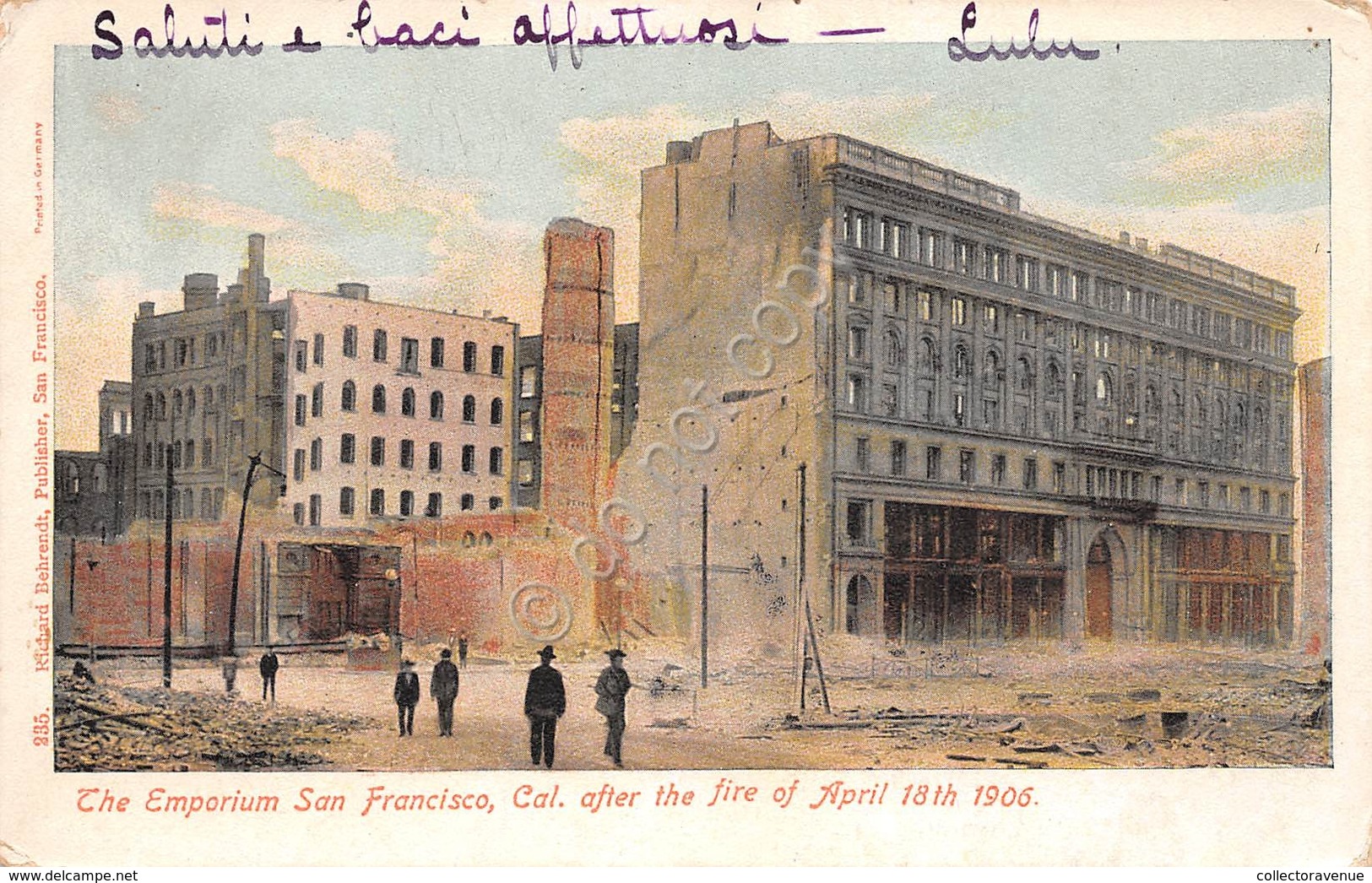 Cartolina San Francisco The Emporium After The Fire Of April 1906 - Ohne Zuordnung
