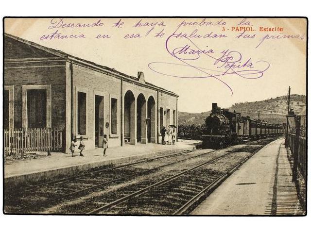 2348 TARJETAS POSTALES. <B>BARCELONA. PAPIOL.</B> Estación Del Ferrocarril. - Otros & Sin Clasificación