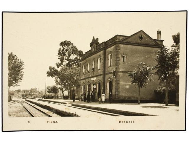 2350 TARJETAS POSTALES. <B>BARCELONA. PIERA. </B>Estación. (FOTO). - Otros & Sin Clasificación