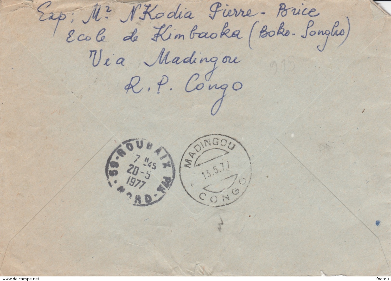 Congo (Brazzaville), Nice Registered Cover From BOKO-SONGHO, 07.05.1977  VFU - Used