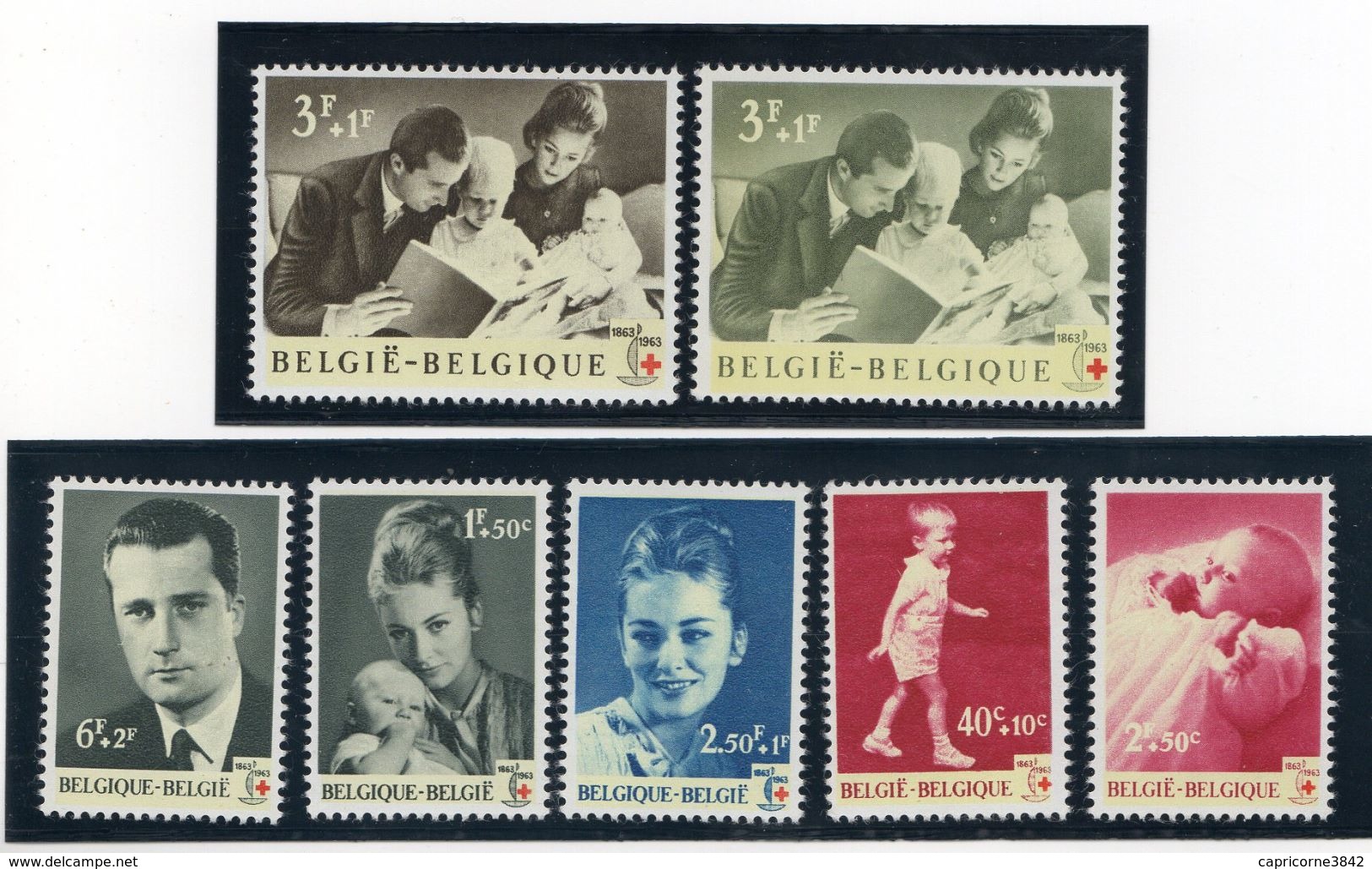 1963 - Belgique -Centenaire De La Croix Rouge Internationale -Surtaxe Au Profit De La Croix Rouge - Tp N° 1262 à 1268 Ne - Unused Stamps