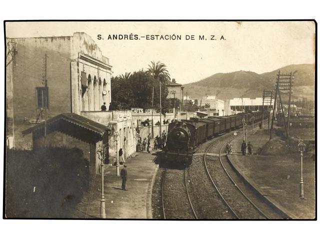 2396 TARJETAS POSTALES. <B>BARCELONA. S. ANDRES. </B>Estación M.Z.A. (FOTO). - Otros & Sin Clasificación