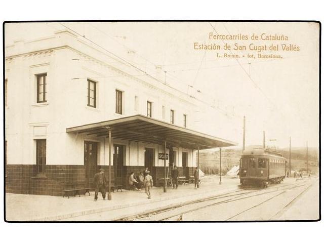 2402 TARJETAS POSTALES. <B>BARCELONA. S. CUGAT. </B>Estación Del Ferrocarril. (FOTO). (B/C). - Autres & Non Classés