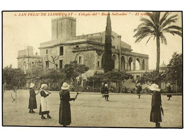 2420 TARJETAS POSTALES. <B>BARCELONA. SAN FELIU DE LLOBREGAT. </B>Colegio Buen Salvador. Jugando A Tenis. - Otros & Sin Clasificación