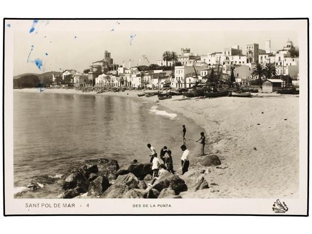 2450 TARJETAS POSTALES. <B>BARCELONA. SAN POL DE MAR. </B>Playa. (B/C). - Other & Unclassified