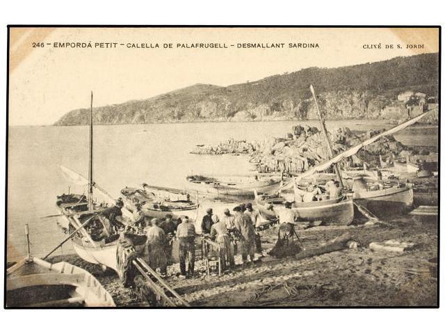 2709 TARJETAS POSTALES. <B>GIRONA. CALELLA DE PALAFRUGELL.</B> Desmallant Sardina. - Otros & Sin Clasificación