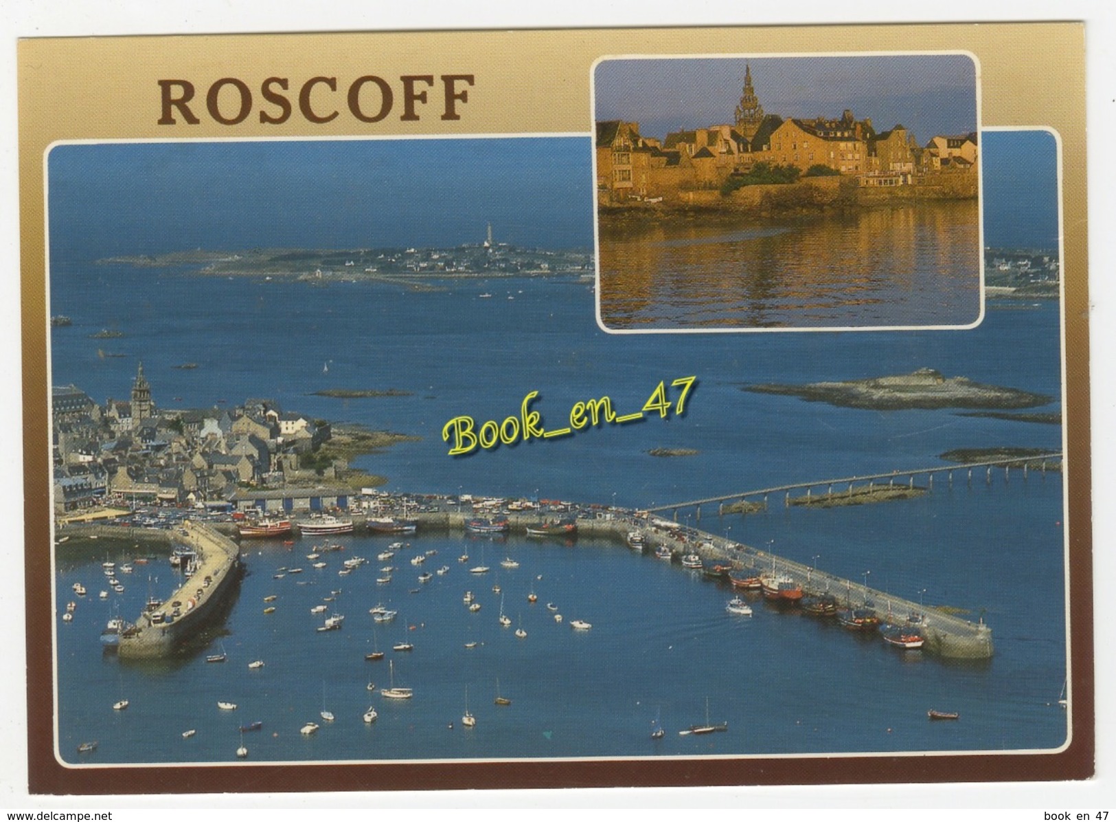 {63259} 29 Finistère Roscoff , Multivues ; Vue Générale Du Port Et L' île De Batz - Roscoff