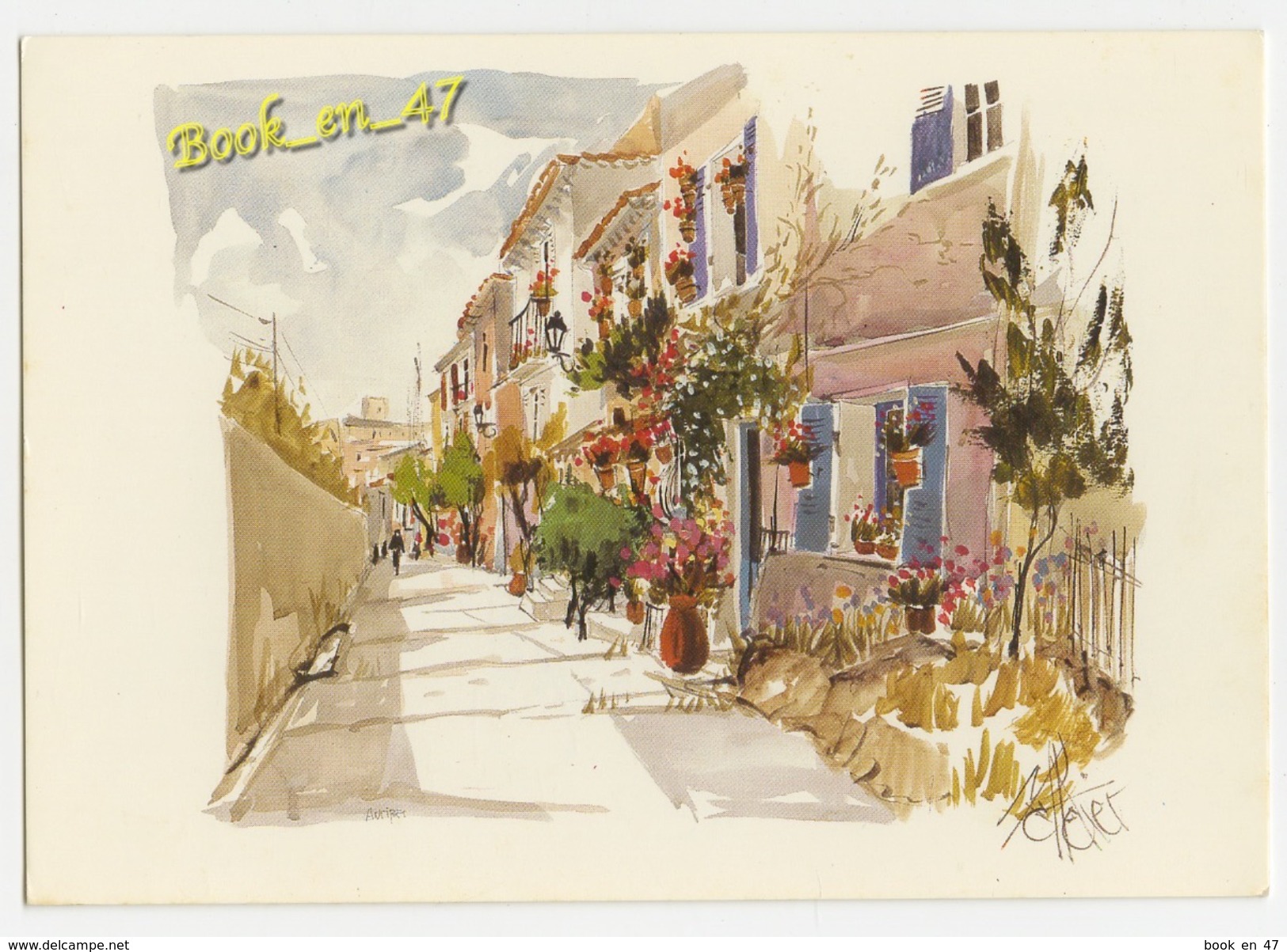 {63399} 06 Alpes Maritimes Antibes , Aquarelle De Michel Pelletier - Autres & Non Classés