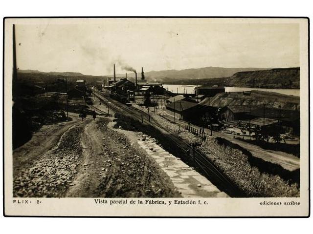 3235 ESPAÑA. TARRAGONA. FLIX. Fábrica Y Estación. (FOTO). - Autres & Non Classés