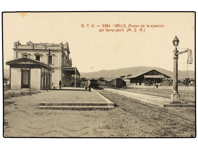 3282 TARJETAS POSTALES. <B>TARRAGONA. VALLS.</B> Anden De La Estación Del Ferrocarril. A.T.V. 3584. - Sonstige & Ohne Zuordnung