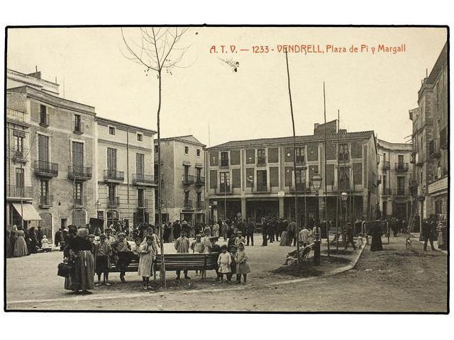 3287 ESPAÑA. <B>TARRAGONA. VENDRELL</B>. Plaza De Pi Y Margal ATV 1233. - Autres & Non Classés