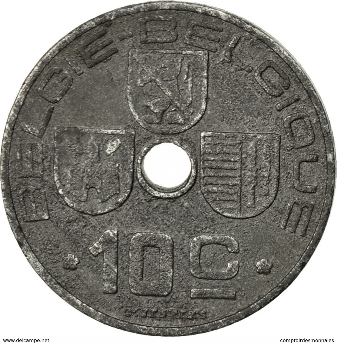 Monnaie, Belgique, 10 Centimes, 1943, TTB, Zinc, KM:126 - 10 Centimes