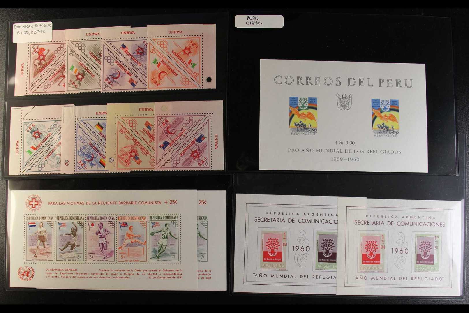 LATIN AMERICA NHM  1957-2007 Never Hinged Mint Sets And Miniature Sheets On Dealers Stock Cards With Selections From Arg - Autres & Non Classés