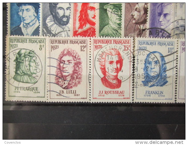 74) Année Complète : Timbres Oblitérés De L'année 1956    Cote: 112.00 &euro; - 1950-1959