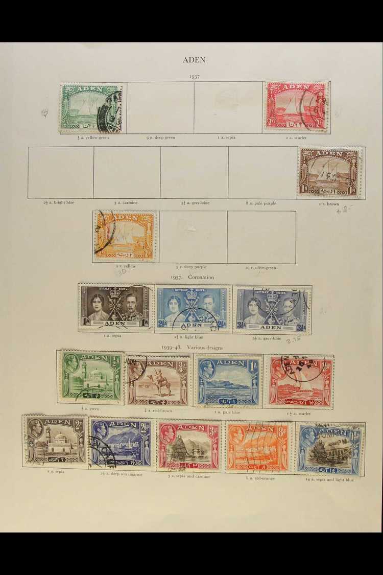 1937-51 FINE USED COLLECTION  Includes 1937 ½a, 2a, 1r, And 2r Dhows, 1939-48 Complete Defin Set, 1949 UPU Set, Seiyun 1 - Aden (1854-1963)