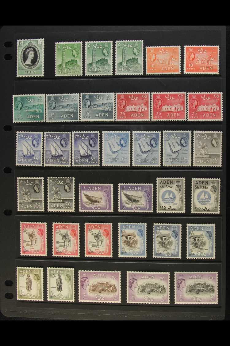 1942-1965 ADEN AND STATES ALL DIFFERENT  Very Fine Mint/never Hinged Mint Collection. With ADEN 1953-1965 Complete Basic - Aden (1854-1963)