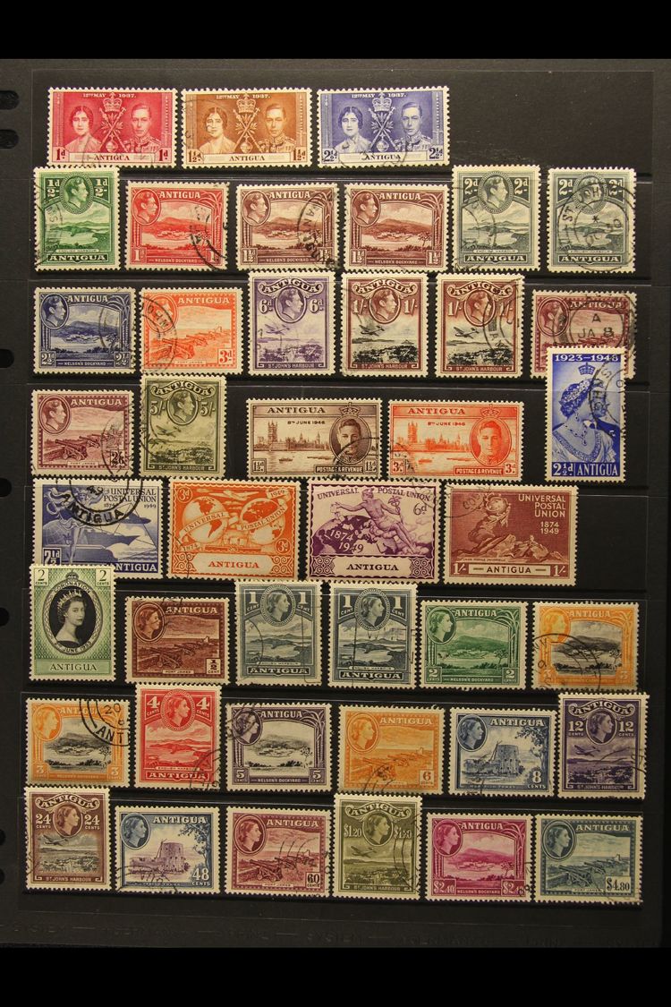 1937-62 USED COLLECTION  On A Stock Page. Includes 1938-51 Definitive Set To 5s Incl Both 1s And 2s6d Shades, 1953-62 Co - Other & Unclassified