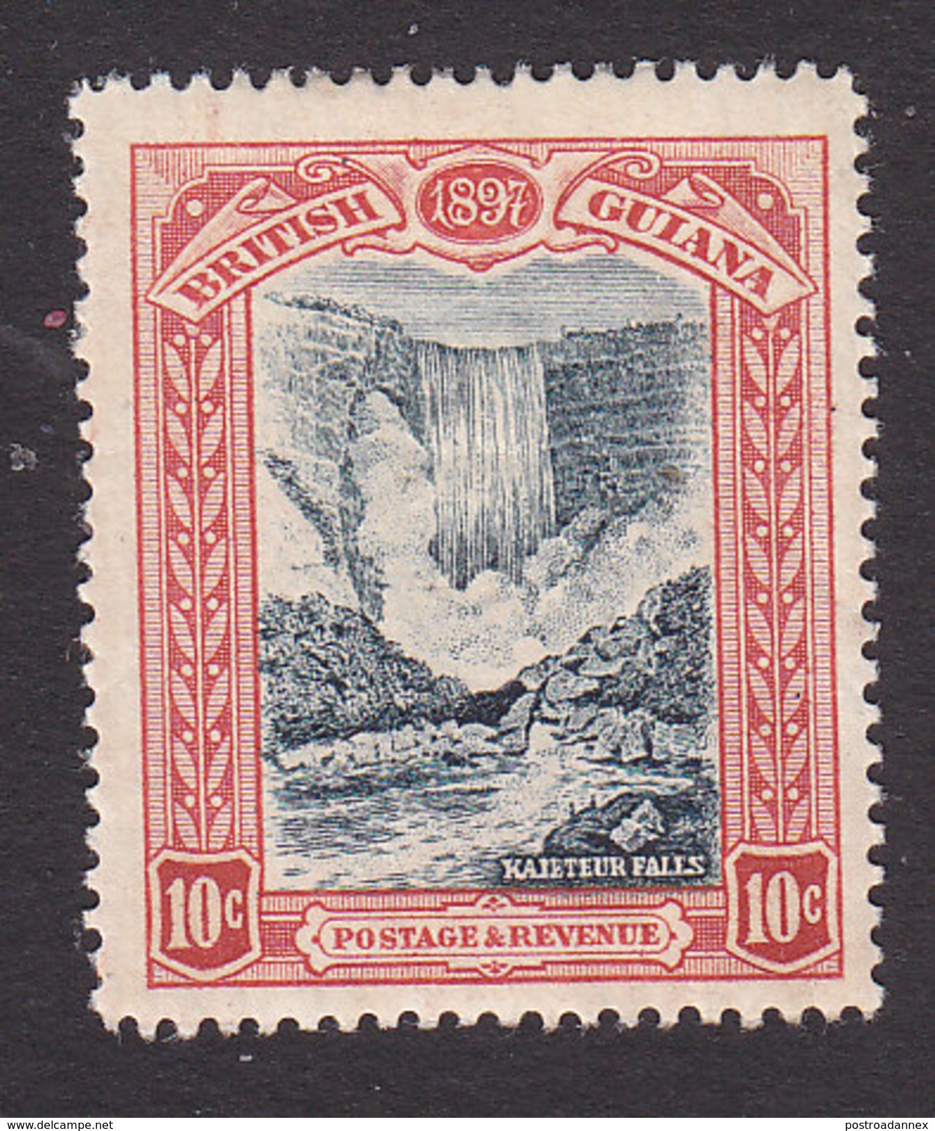 British Guiana, Scott #155, Mint Hinged, Old Man's Falls, Issued 1898 - British Guiana (...-1966)