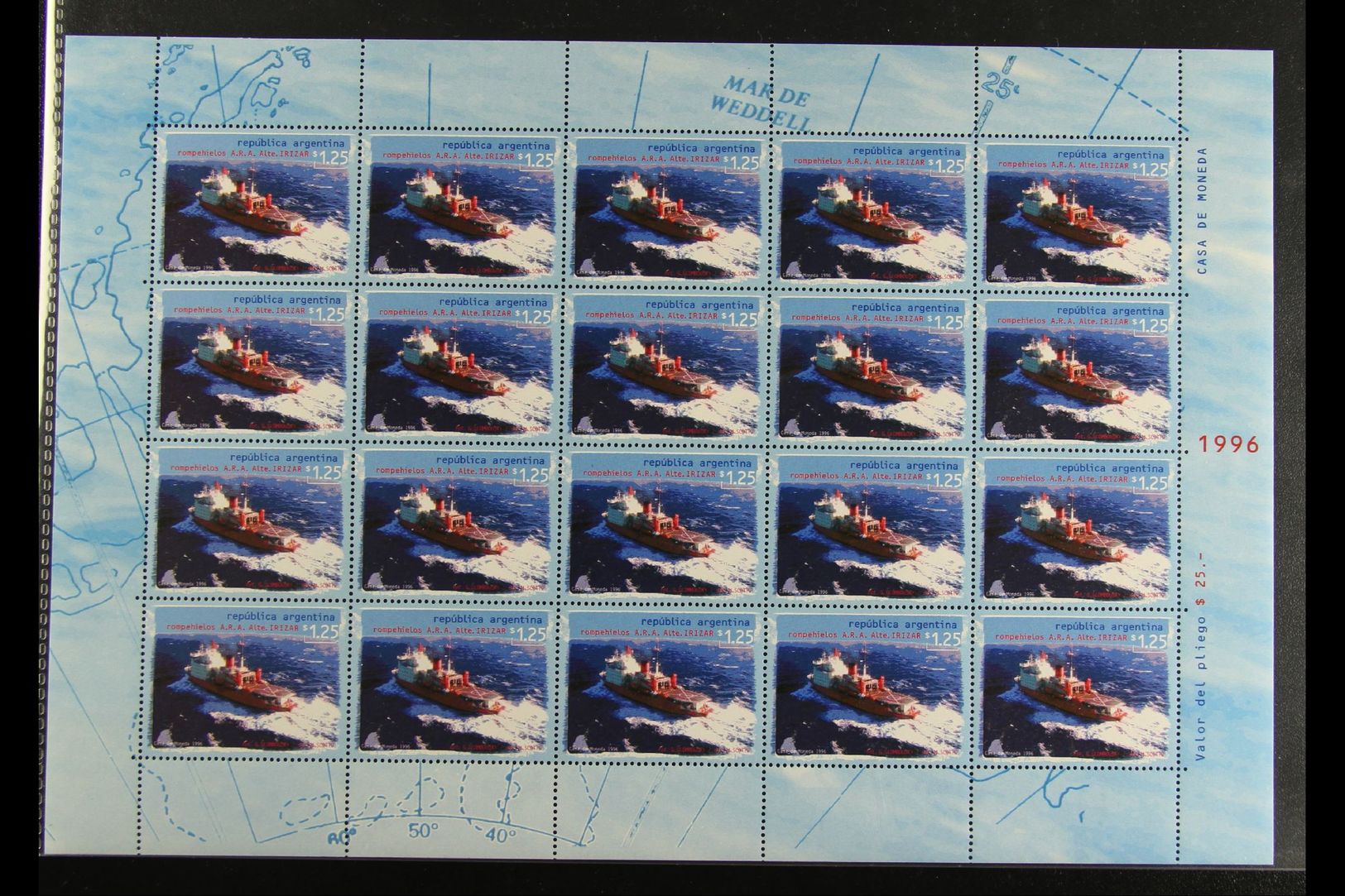 1996  Argentinian Presence In The Antarctic Set, SG 2507/2508, With Each As COMPLETE SHEETLETS Of 20, Never Hinged Mint. - Otros & Sin Clasificación