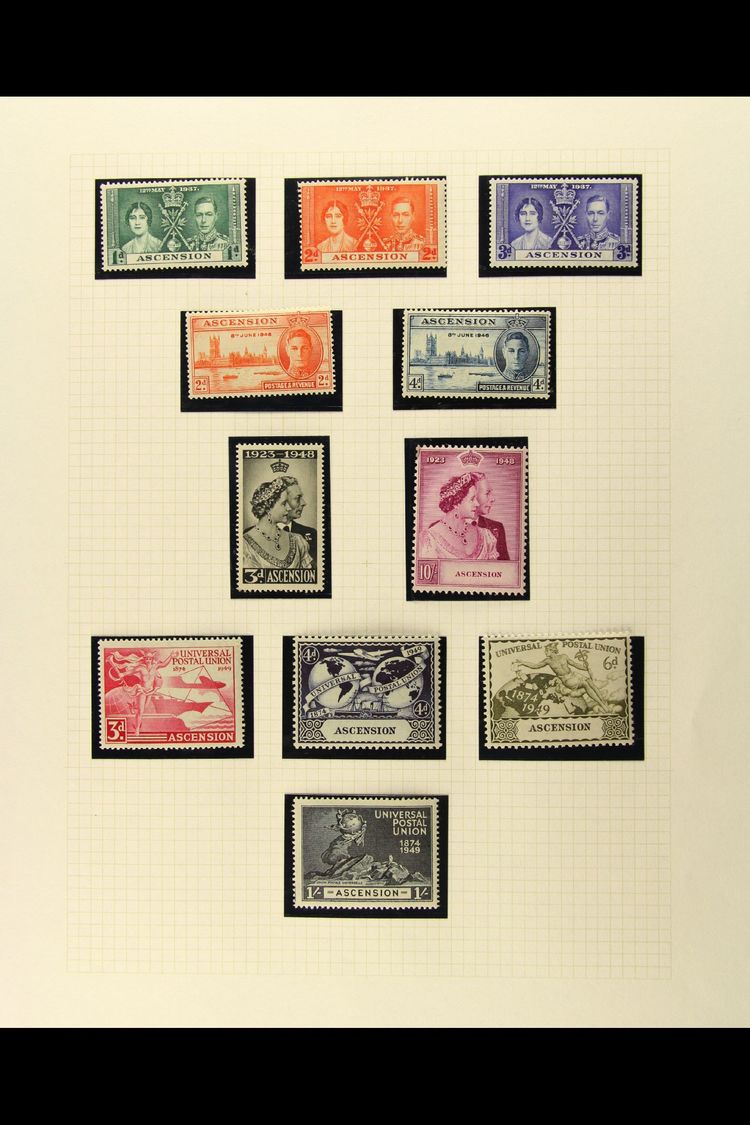 1937-52 FINE MINT KGVI COLLECTION  Neatly Presented In Mounts On Album Pages. Highly Complete And Including ALL Omnibus  - Ascensión