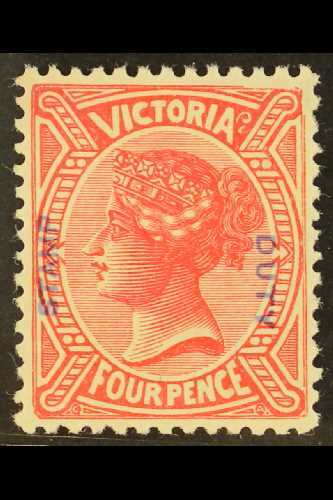 VICTORIA  1885 4d Rose-red "STAMP DUTY" Overprint, SG 309, Fine Never Hinged Mint, Lovely Fresh Colour. For More Images, - Autres & Non Classés