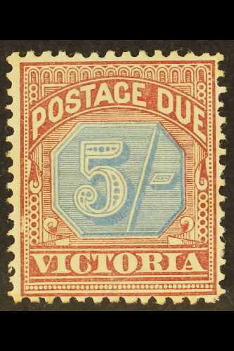 VICTORIA  1890-94 Postage Due 5s Dull Blue And Brown Lake, SG D10, Mint With Light Gum Toning. For More Images, Please V - Autres & Non Classés