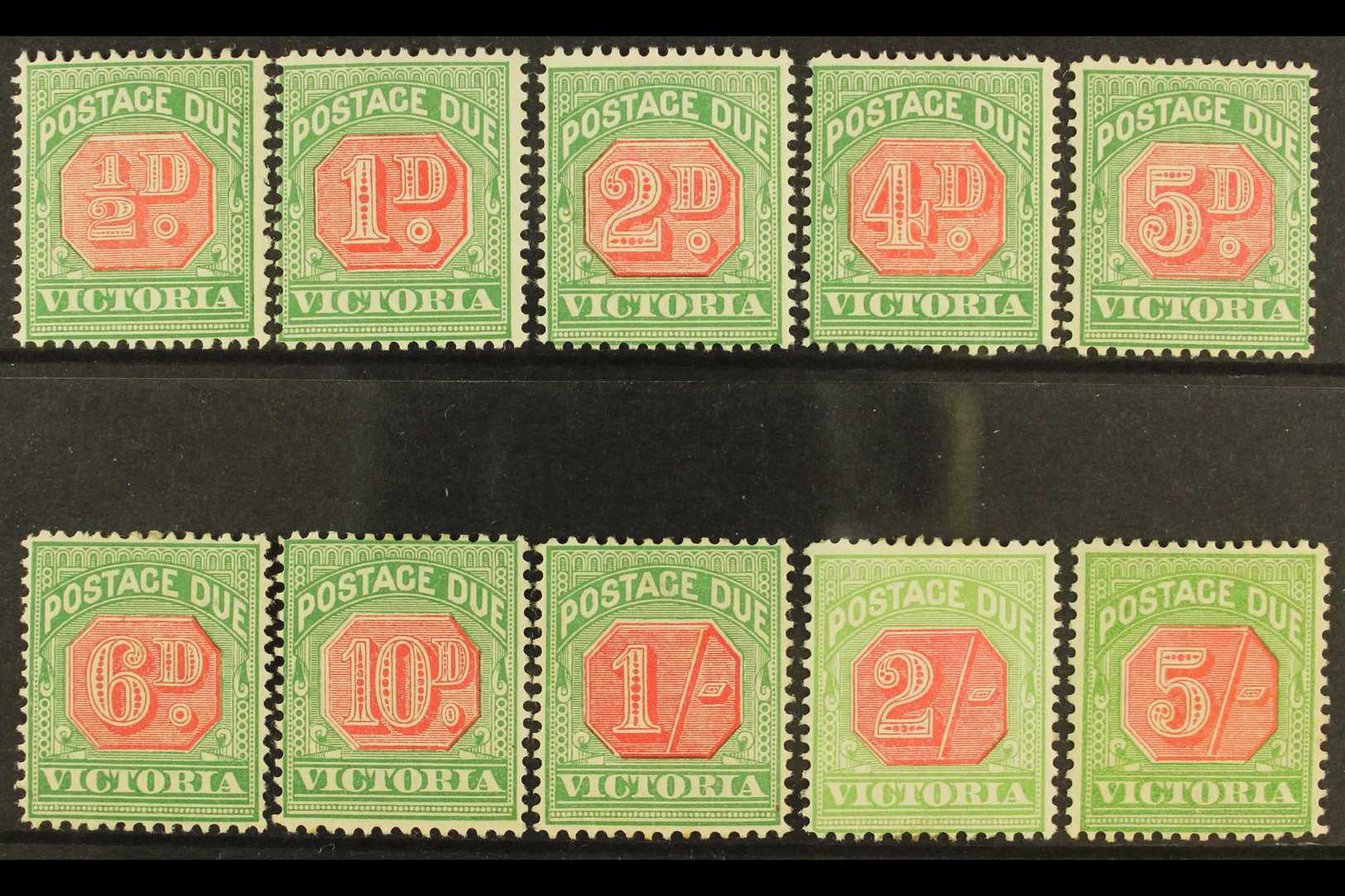 VICTORIA  1895-96 Postage Due Set, SG D11/20, Fine Mint. (10) For More Images, Please Visit Http://www.sandafayre.com/it - Autres & Non Classés