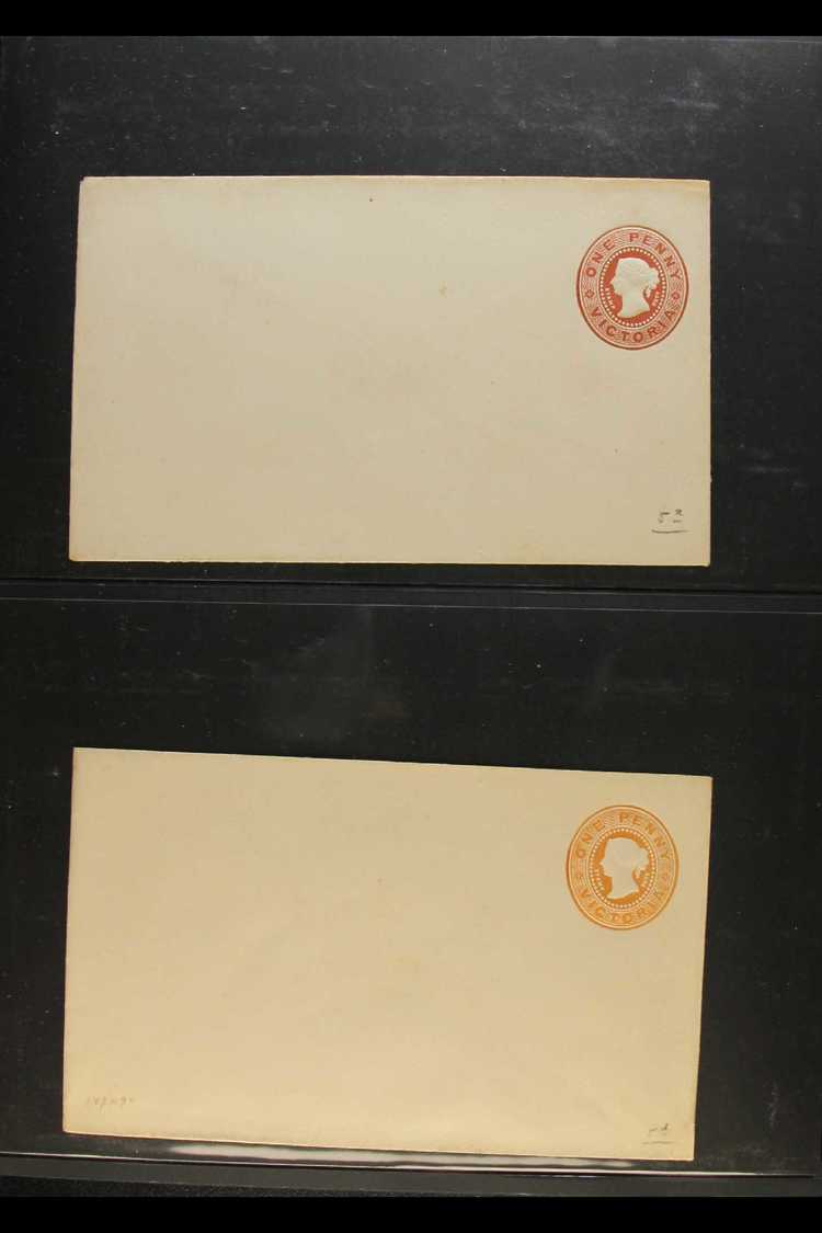 VICTORIA  POSTAL STATIONERY (ENVELOPES) 1869-1892 Mostly All Different Unused Collection In An Album, Includes A Range O - Otros & Sin Clasificación