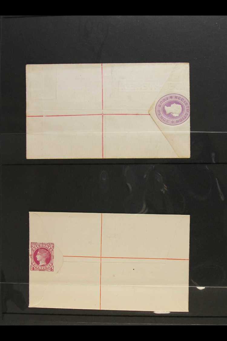 VICTORIA  POSTAL STATIONERY (REGISTERED ENVELOPES) 1881-1893 Unused Collection, Mostly All Different, And In Good Condit - Otros & Sin Clasificación