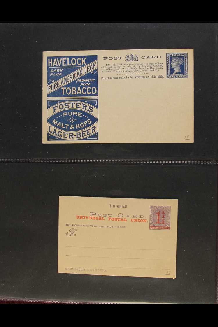 VICTORIA  POSTAL STATIONERY COLLECTION 1876-95 All Different Unused Collection Mostly Of Cards, Envelopes, And Wrappers, - Autres & Non Classés