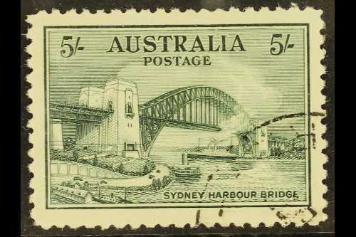 1932  5s Blue Green "Sydney Harbour Bridge", SG 143, Fine Cds Used For More Images, Please Visit Http://www.sandafayre.c - Otros & Sin Clasificación