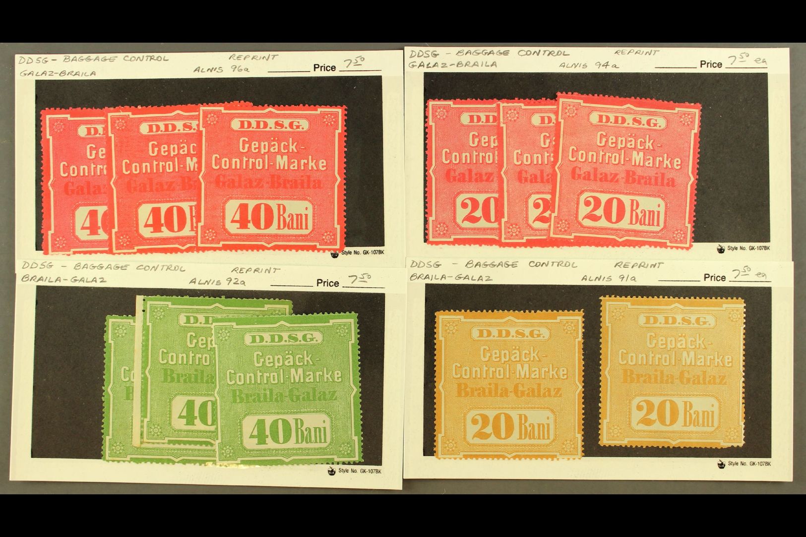 DONAU DAMPFSCHIFFAHRT GESELLSCHAFT  1860's-1870's Forgeries & Reprints Of The DDSG Local Steamship Company Stamps With L - Otros & Sin Clasificación
