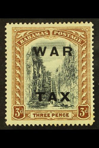 1919  3d Black And Brown "WAR TAX" With WATERMARK REVERSED, SG 105x, Never Hinged Mint. For More Images, Please Visit Ht - Otros & Sin Clasificación