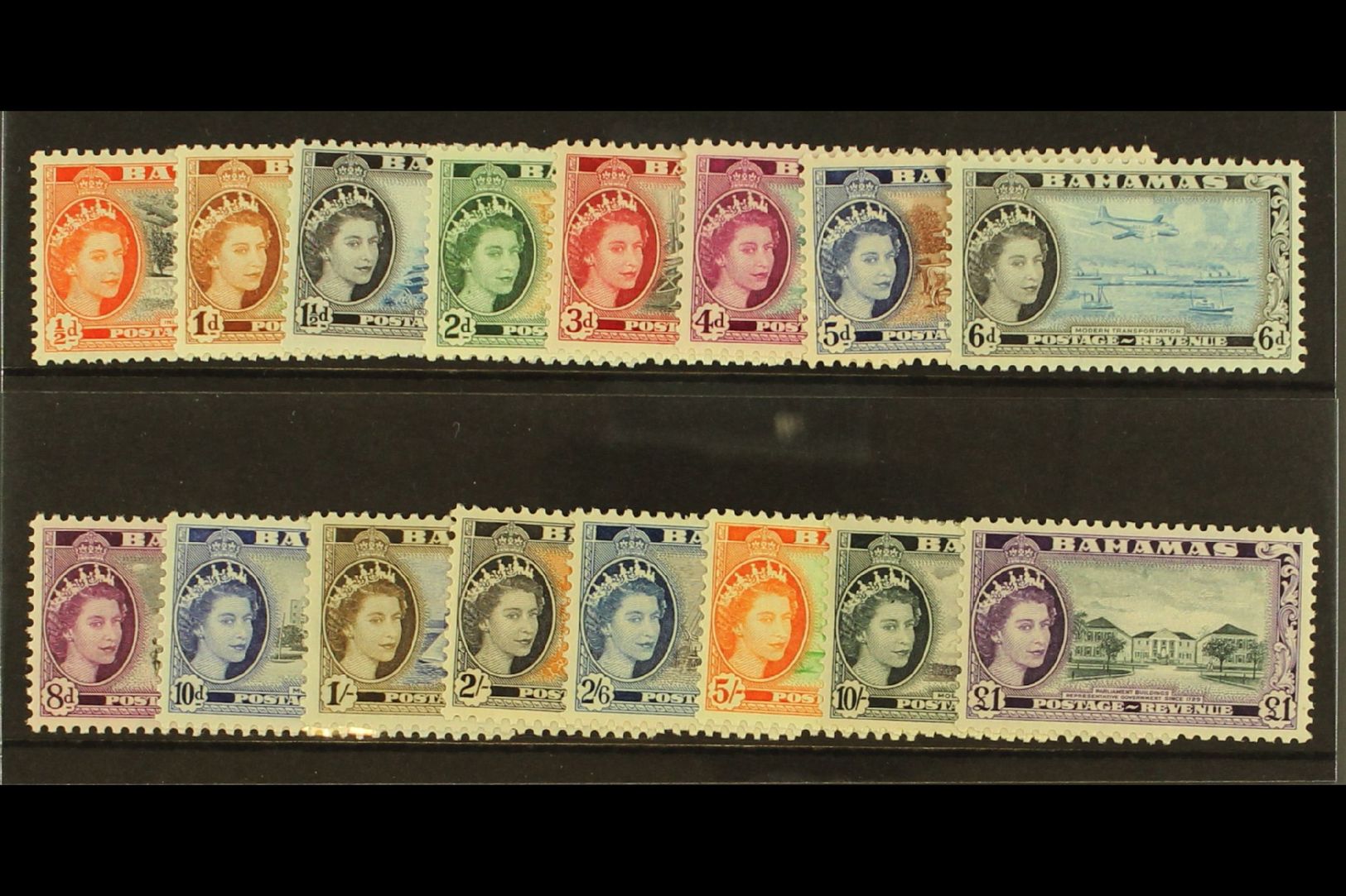 1954-63  Definitive Set, SG 201/216, Never Hinged Mint. (16) For More Images, Please Visit Http://www.sandafayre.com/ite - Autres & Non Classés