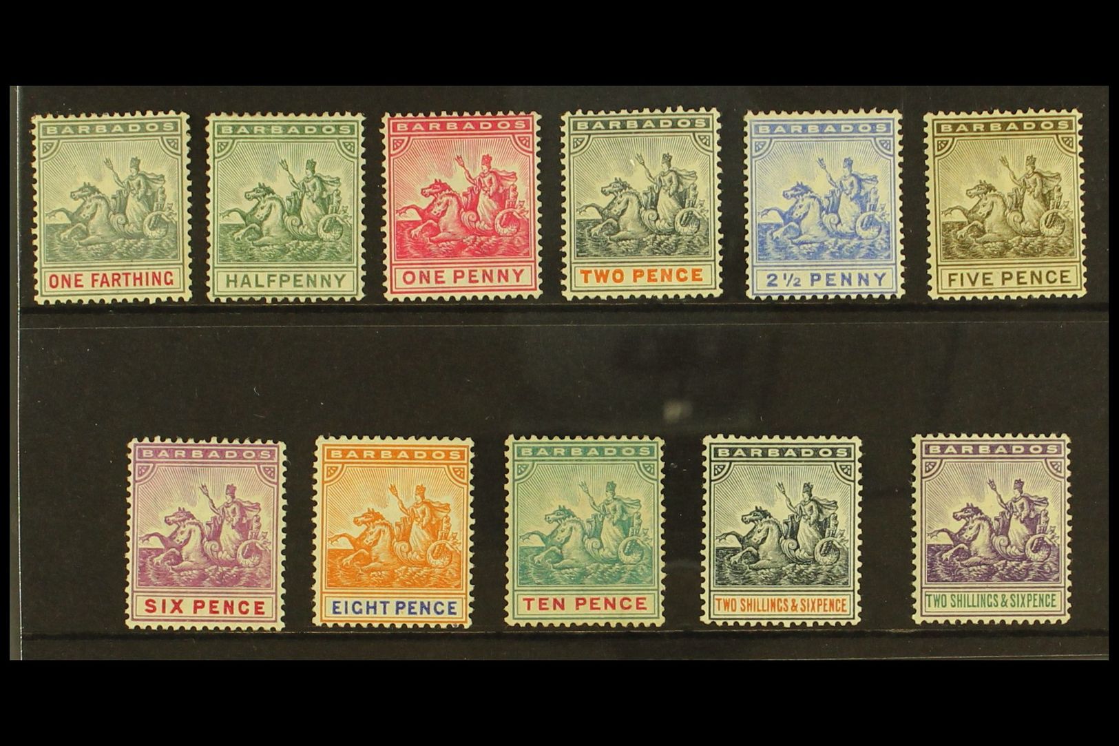1892-1903  Complete Set, SG 105/115, Fine Mint. (11) For More Images, Please Visit Http://www.sandafayre.com/itemdetails - Barbados (...-1966)