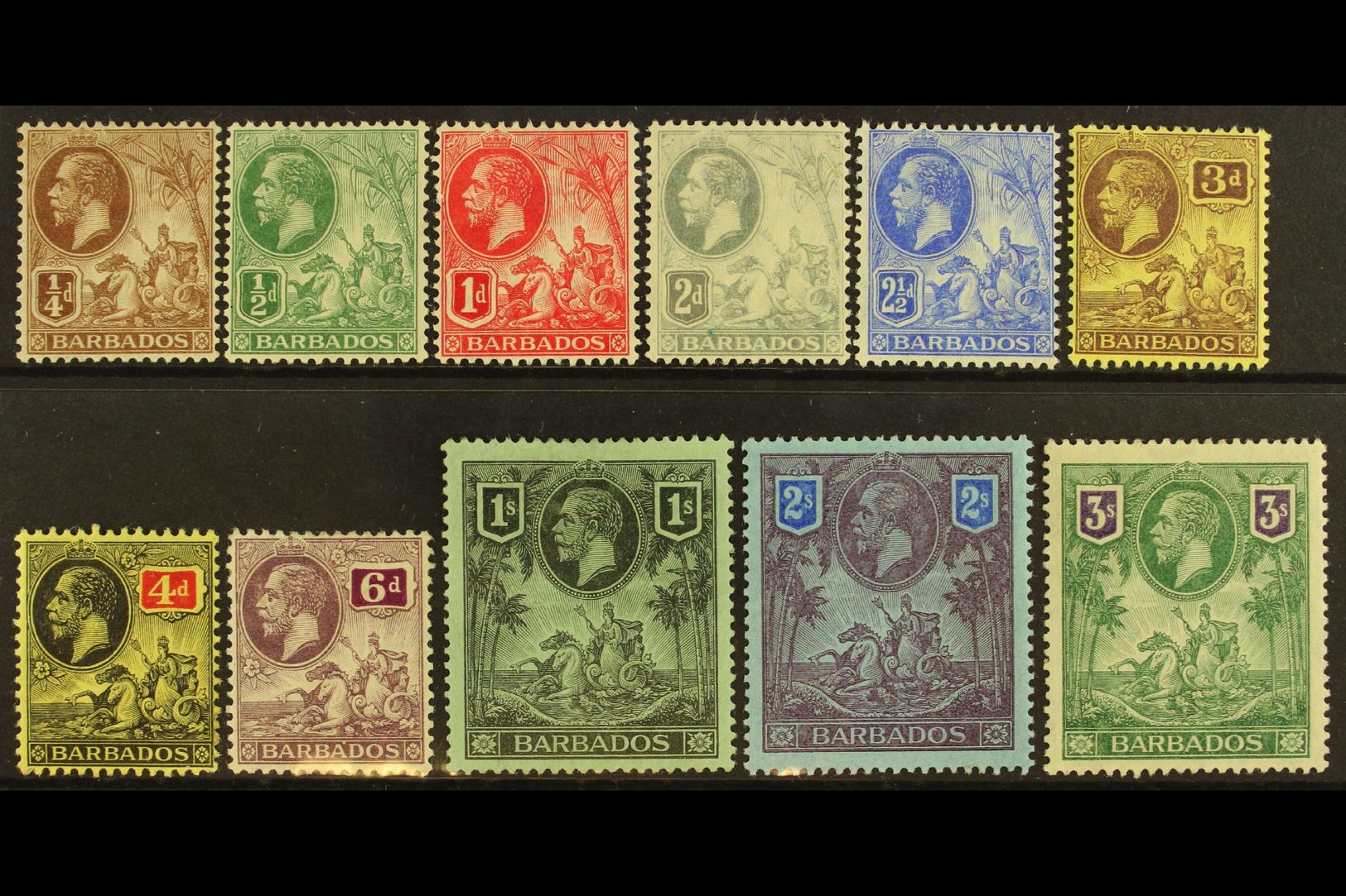 1912-16  Complete Set, SG 170/80, Fine Mint, Very Fresh. (11 Stamps) For More Images, Please Visit Http://www.sandafayre - Barbades (...-1966)