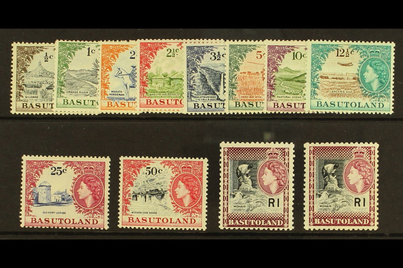 1961-63  Complete Definitive Set With Both 1r Shades, SG 69/79a, Never Hinged Mint. (12 Stamps)  For More Images, Please - Otros & Sin Clasificación