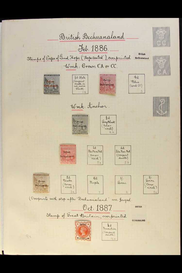 1885-1949 OLD TIME COLLECTION  Nicely Written Up On Leaves, Mint & Used Chiefly All Different Stamps, Inc 1885-87 Wmk CA - Otros & Sin Clasificación