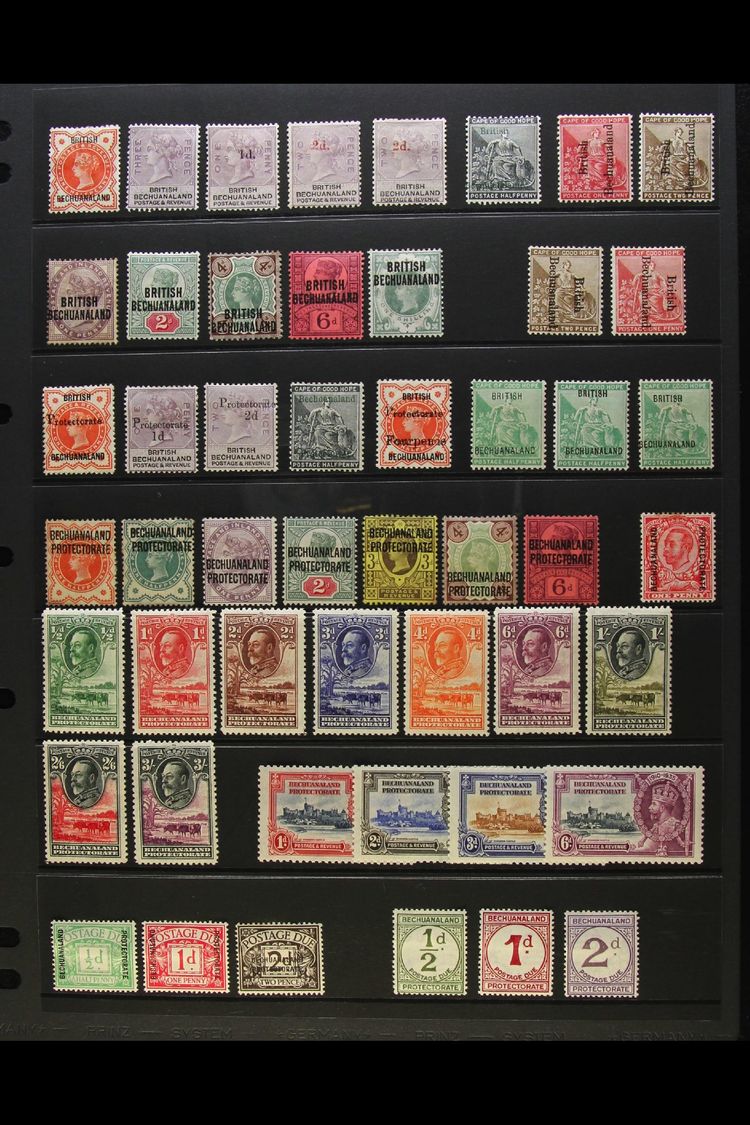 1888-1935 ALL DIFFERENT MINT COLLECTION  Includes "British Bechuanaland" 1888 (Jan) ½d And 3d, 1888 (Sept-Nov) 1d On 1d, - Otros & Sin Clasificación