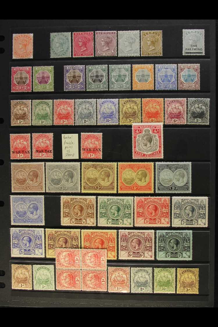 1880-1949 FINE MINT COLLECTION  On Stock Pages, ALL DIFFERENT, Inc 1880 4d, 1883-1904 To 1s Inc 1d & 3d, 1902-03 Set (ex - Bermudes