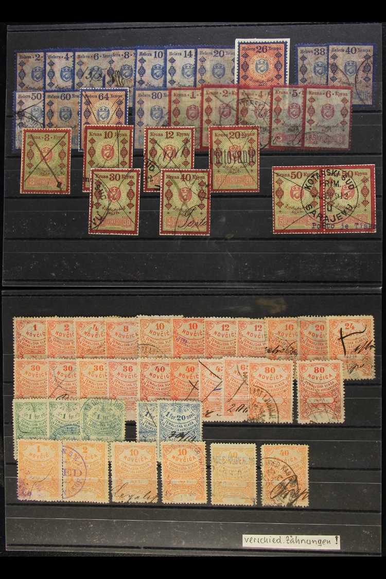 REVENUE STAMPS  1879-1916 Used Collection, Mostly Fine Condition. With 1879 To 1F20 Including 48n; 1886 To 10F Including - Bosnie-Herzegovine