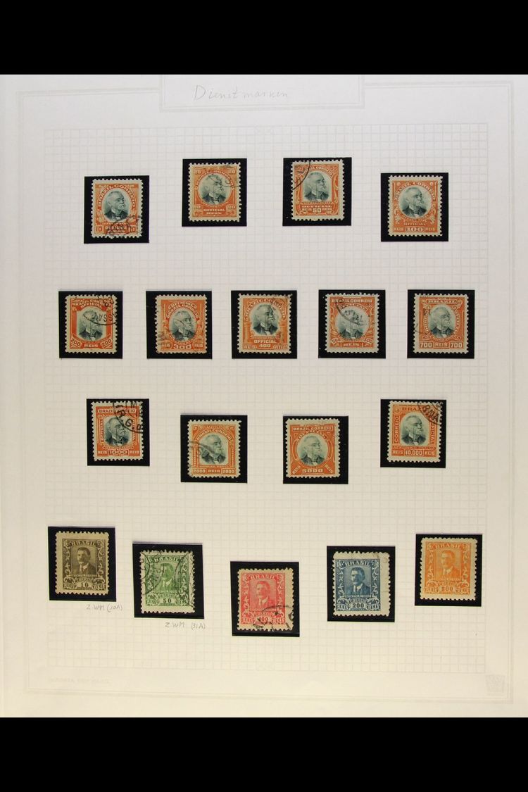 OFFICIALS  1906-19 Mint And Used Ranges On Album Pages, Includes 1906 Most Values To 10,000r Mint, The Complete Set Used - Otros & Sin Clasificación