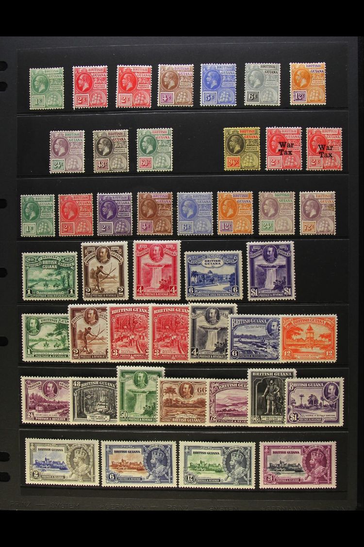 1913-35 MINT KGV COLLECTION.  A Most Useful Collection Presented On A Stock Page, Inc 1913-21 Set (less 72c), 1921-27 Ra - Guyane Britannique (...-1966)