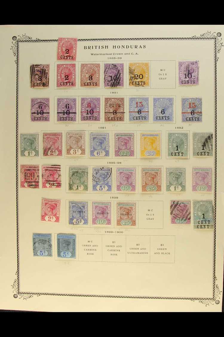 1872-1972 MINT & USED COLLECTION  On Album Pages, We Note 1888-91 To 20c On 6d Mint Or Used, 1891-1901 Mostly Mint Value - Honduras Britannique (...-1970)