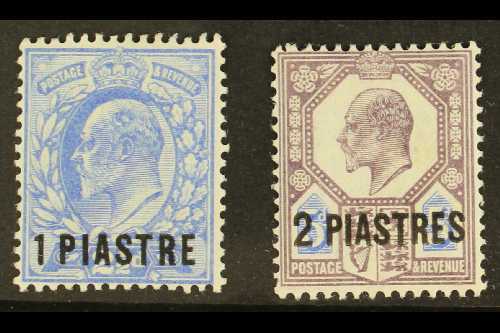 1905-08  1pi & 2pi Surcharges Set, SG 13/14, Very Fine Mint (2 Stamps) For More Images, Please Visit Http://www.sandafay - Levant Britannique