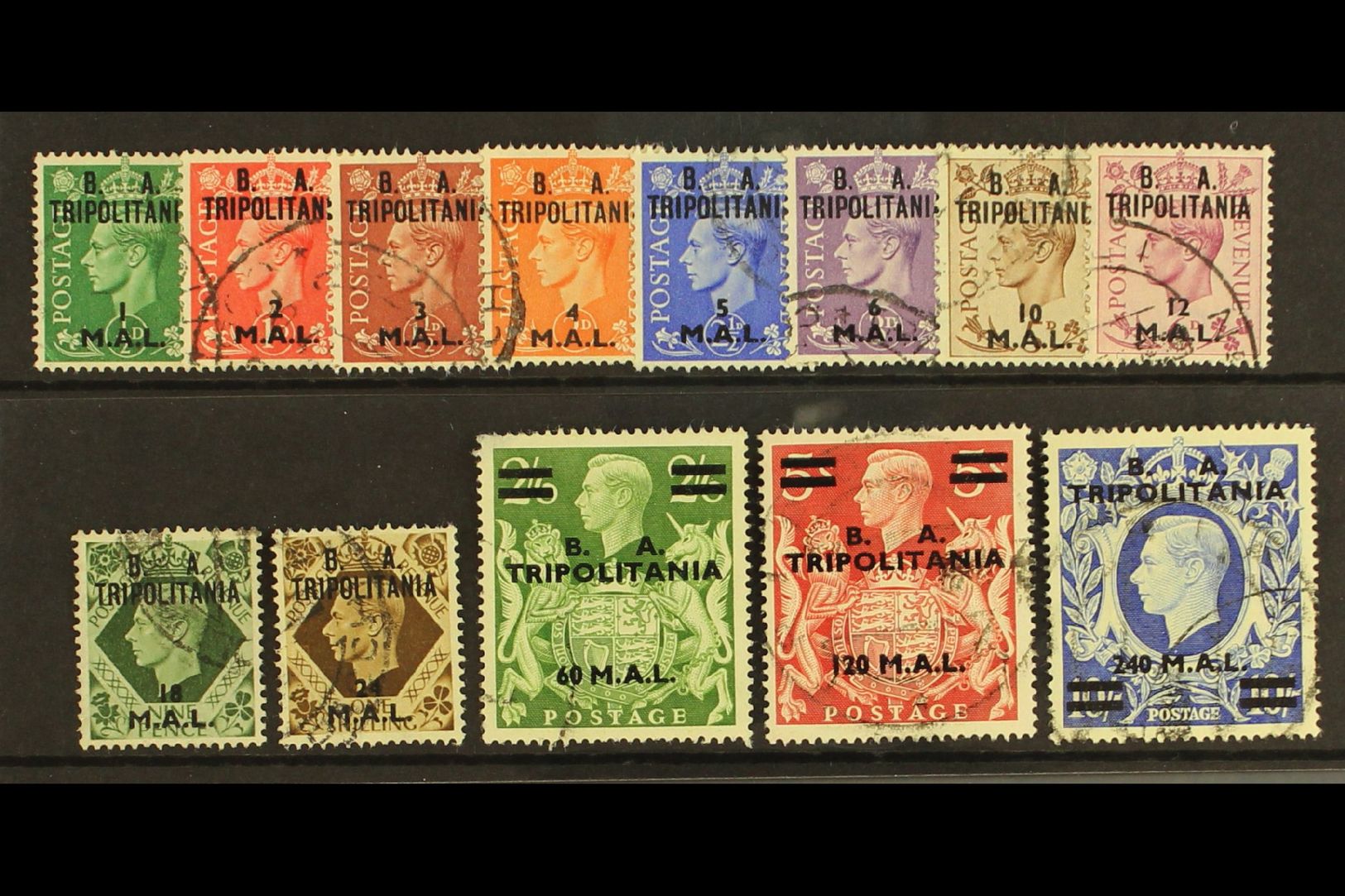 TRIPOLITANIA  1950 KGVI GB "B. A. TRIPOLITANIA" Overprints, SG T14/26, 2s6d Slightly Thinned Corner (barely Detracts - M - Africa Oriental Italiana