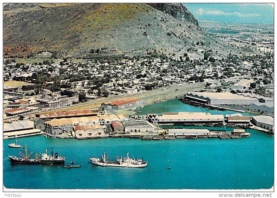 MAURITIUS Ile Maurice - PORT LOUIS : Vue Aérienne Du Port / Aerial View - CPSM Grand Format - Océan Indien Afrique - Maurice