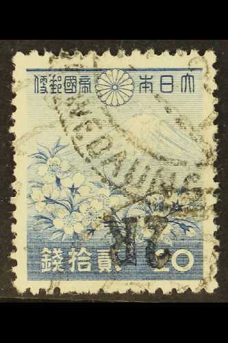 JAPANESE OCCUPATION  1942 2R On 20s Ultra, Mt Fuji, Variety "surcharge Inverted", SG J55a, Superb Used. For More Images, - Birmanie (...-1947)