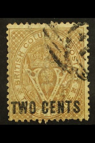 1868  2c Brown Perf 14, SG 28, Fine Used With Part Oval Cancellation Over One Corner Leaving Most Of The Design Clear. F - Autres & Non Classés